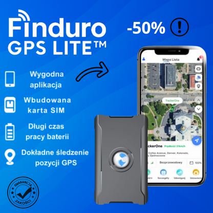 LOKALIZATOR GPS FINDURO LITE™ - ŚLEDZENIE NA ŻYWO, APLIKACJA, PROSTY MONTAŻ!